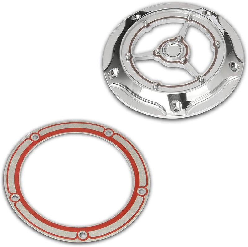 ALLOYFORGE Chrome Clarity Engine Protector Derby Cover for Harley Touring Street Road Electra Glide FLHR Road King Softail FLSTF Fat Boy FLD 1999-2015 (Chromed) - Image 1